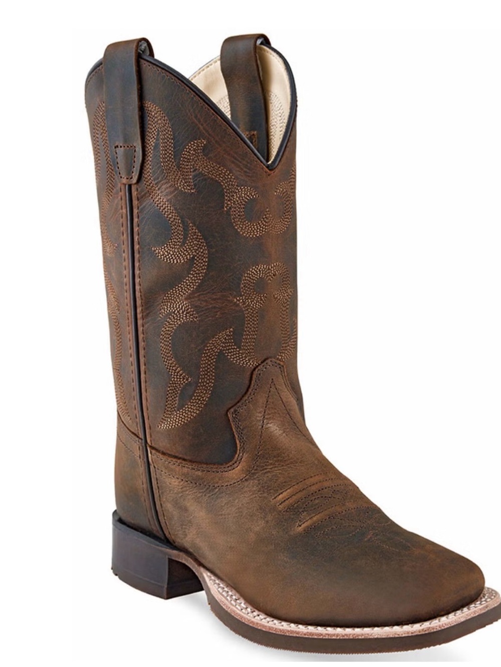 Cody James Boys’ Nash Distressed Western / Cowboy Boots - Broad Square Toe, 12